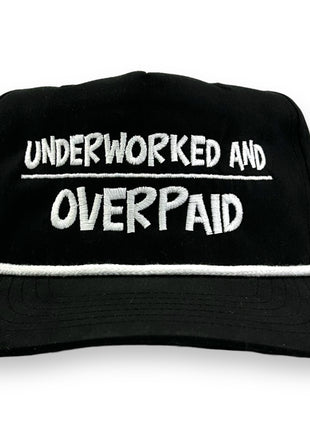 Under Worked and OVERPAID HAT CUSTOM EMBROIDERY