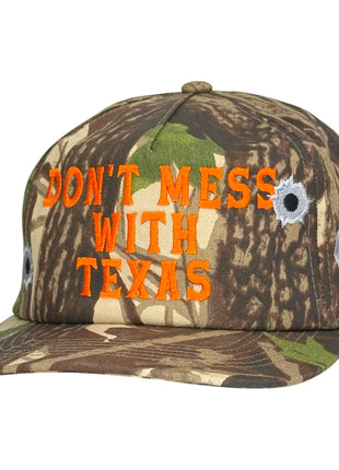 Don’t Mess With Texas Camo Hat Custom Embroidered