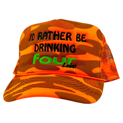I’d Rather Be Drinking Four Loko Hat Custom Embroidered
