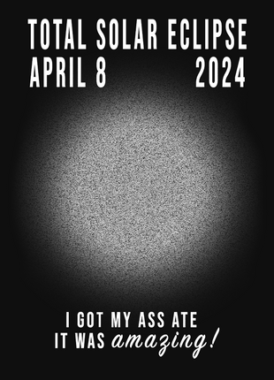 TOTAL SOLAR ECLIPSE 2024 CUSTOM PRINTED T-SHIRT