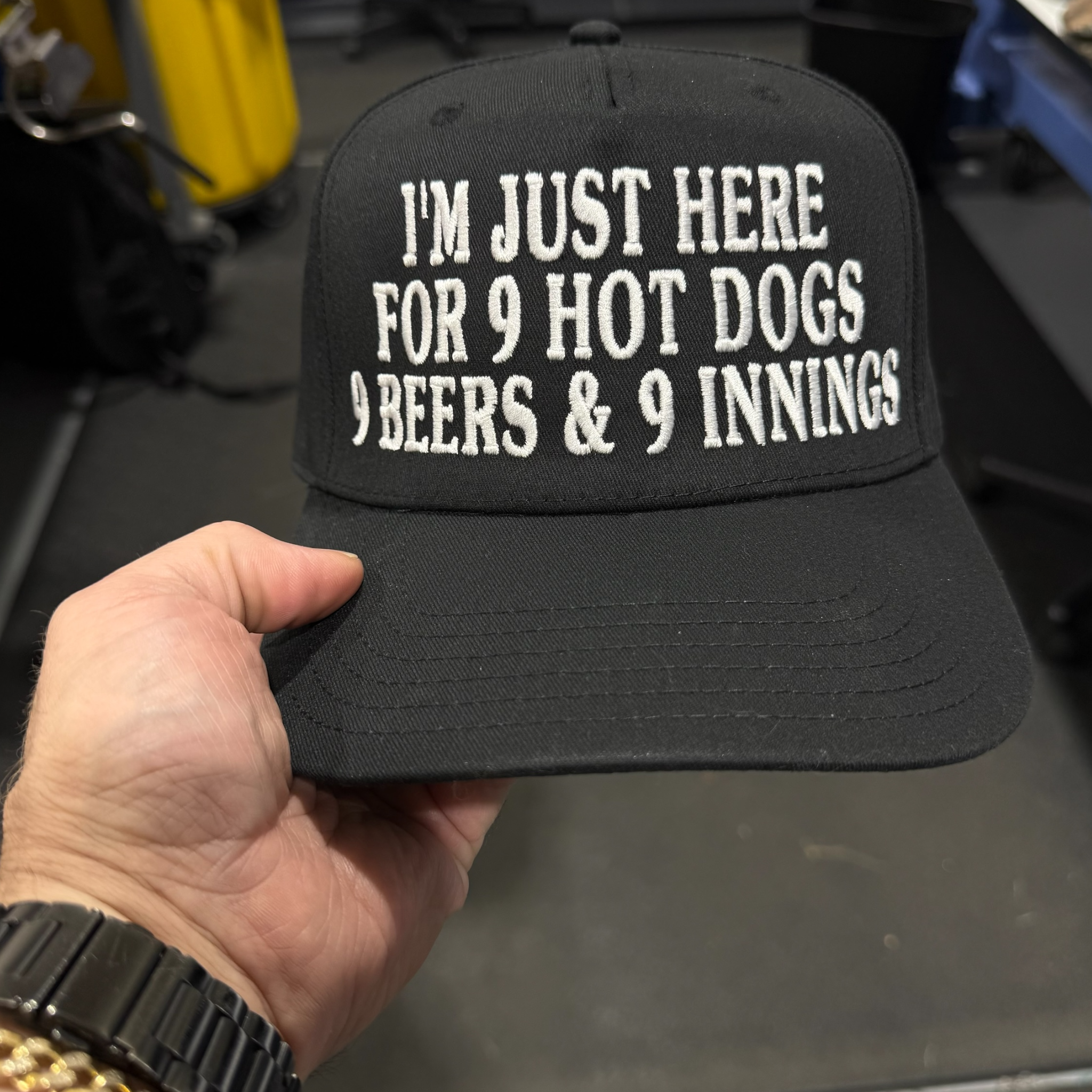 999 Challenge Hat | 9 Beers 9 Hot Dogs 9 Innings Baseball Cap