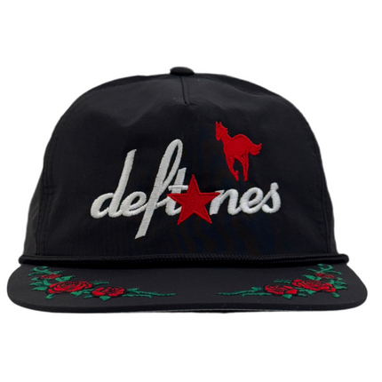 DEFTONES White PONY SnapBack Custom Embroidered Cap Hat