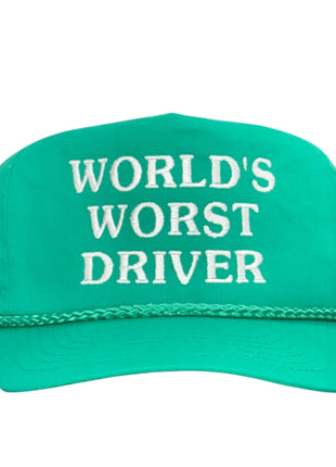 Word’s Worst Driver Hat Custom Embroidered