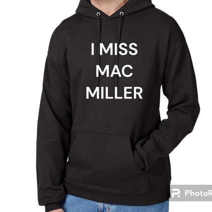Custom order I Miss Mac Miller on a Medium Black Hoodie Custom Embroidery