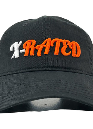 X RATED HAT Strapback BLACK Funny Dad CAP Custom Embroidered