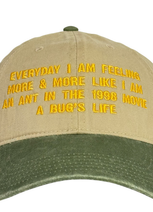 Funny Introvert Hat Everyday I Am Feeling More & More Like I’m an Ant in A Bug’s Life Embroidered Cap