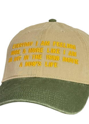 Funny Introvert Hat Everyday I Am Feeling More & More Like I’m an Ant in A Bug’s Life Embroidered Cap
