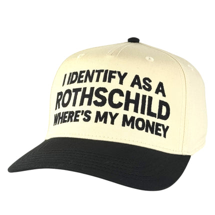 I Identify As A Rothschild Where’s My Money Hat Custom Embroidered