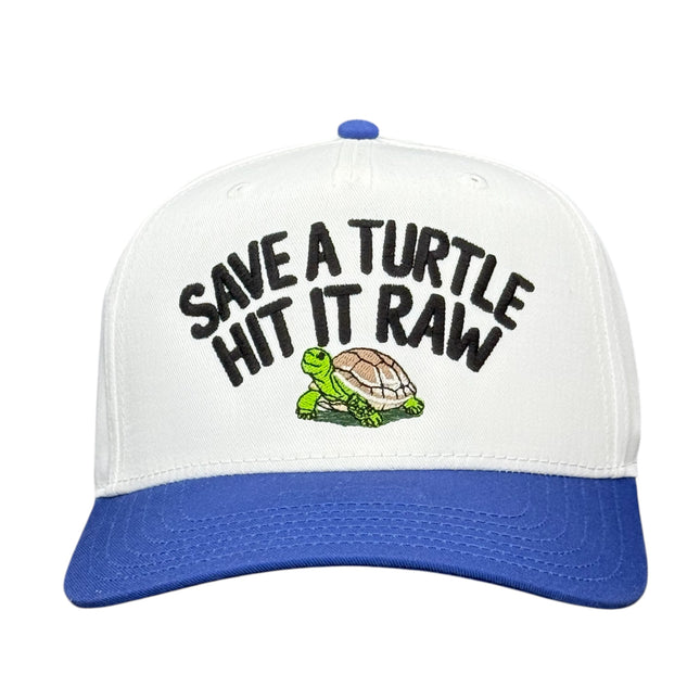 Save A Turtle Hit It Raw Hat Custom Embroidered