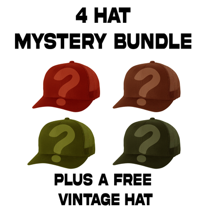 4 Hat Mystery Bundle Plus 1 Free True Vintage Hat