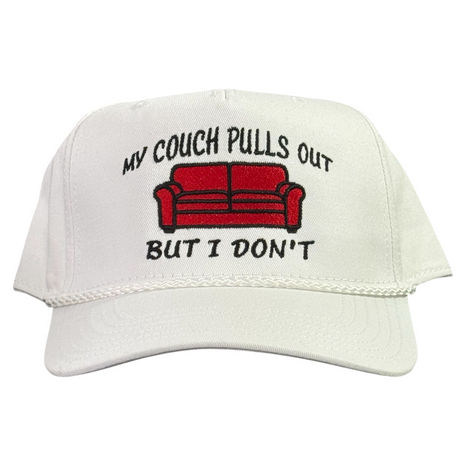 My couch pulls out but I don’t embroidered white rope SnapBack hat cap