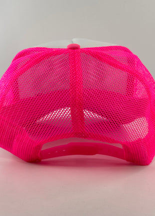 IBS I be print on a hot pink mesh trucker SnapBack hat cap