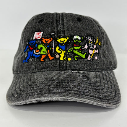 Golf Bears GD Distressed Stonewash Strapback 6 Panel Dad Hat Cap ￼Custom Embroidered