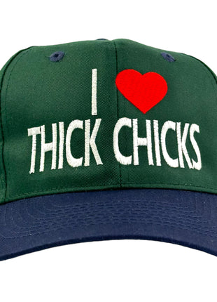 I Love Thick Chicks Vintage SNAPBACK Hat Cap Custom Embroidery