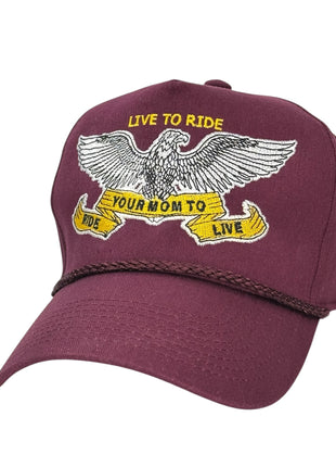 LIVE TO RIDE HAT CUSTOM EMBROIDERY