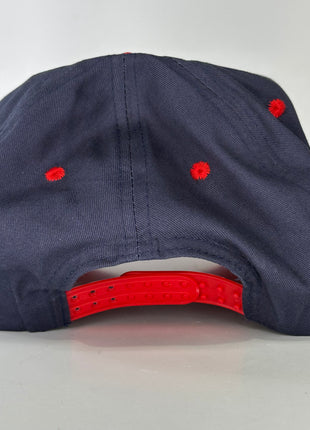 Trade offer one dollar for one cigarette on a blue crown red brim rope SnapBack hat cap collab Sean Barrett Custom Embroidery