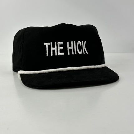 THE HICK White Rope Mid Crown SnapBack Cap Hat ￼Custom Embroidered ￼