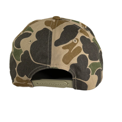 Mallard embroidered on a camo SnapBack Hat Cap