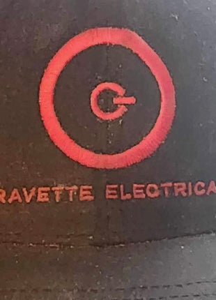 Custom order. Gravette Electrical logo. 20 light gray polos, 20 black hats custom embroidery ￼