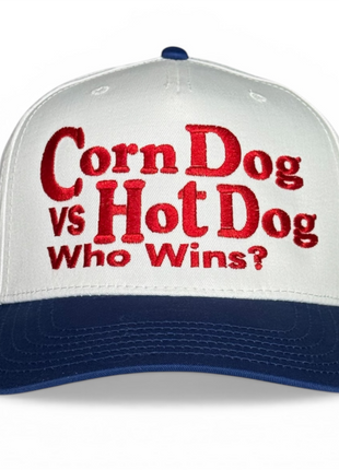 Corn Dog vs Hot Dog Who Wins? Funny Food Debate Trucker Hat July 4