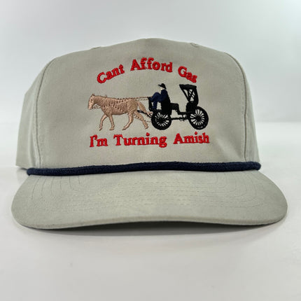 Cant Afford Gas Grandpa Rope SnapBack Cap Hat Custom Embroidered