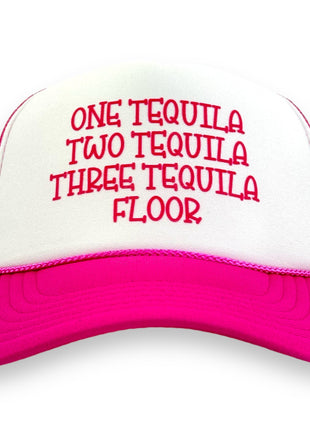 ONE TEQUILA TWO TEQUILA THREE TEQUILA FLOOR HAT CUSTOM PRINTED