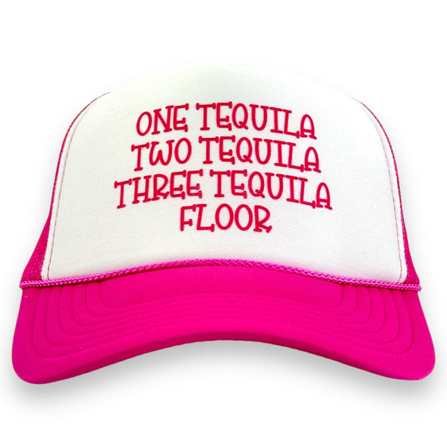 ONE TEQUILA TWO TEQUILA THREE TEQUILA FLOOR HAT CUSTOM PRINTED