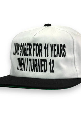 I Was Sober For 11 Years Then I Turned 12 Hat Custom Embroidered
