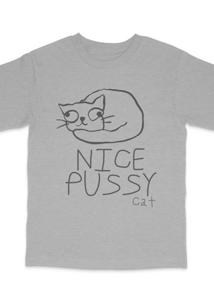 Nice Pussy Cat Funny Meme T-Shirt Viral Cat Joke Shirt, Adult Humor Novelty Tee
