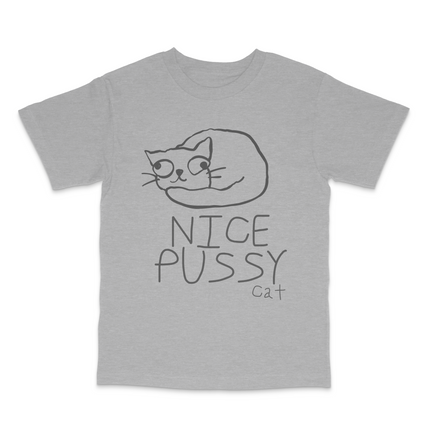 Nice Pussy Cat Funny Meme T-Shirt Viral Cat Joke Shirt, Adult Humor Novelty Tee