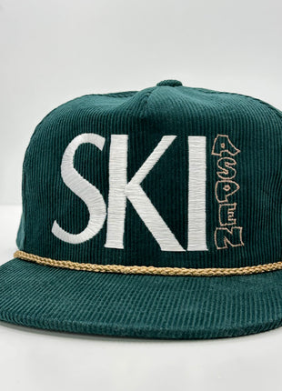 ASPEN SKI custom embroidered Hat Corduroy Snapback