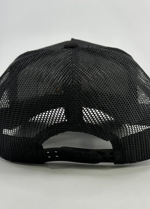 Bear mountain on a black crown black mesh camo brim custom embroidery
