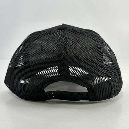 Bear mountain on a black crown black mesh camo brim custom embroidery