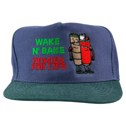 WAKE N BAKE Homies For Life￼ HAT Custom Embroidered