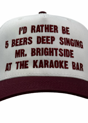I’d Rather Be 5 Deep Custom Embroidered Hat