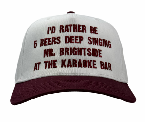 I’d Rather Be 5 Deep Custom Embroidered Hat