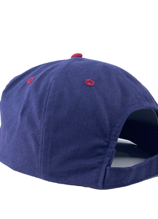 I MISS BASEMENT MAROON BRIM NAVY CROWN STRAPBACK CUSTOM EMBOIDERED CAP HAT
