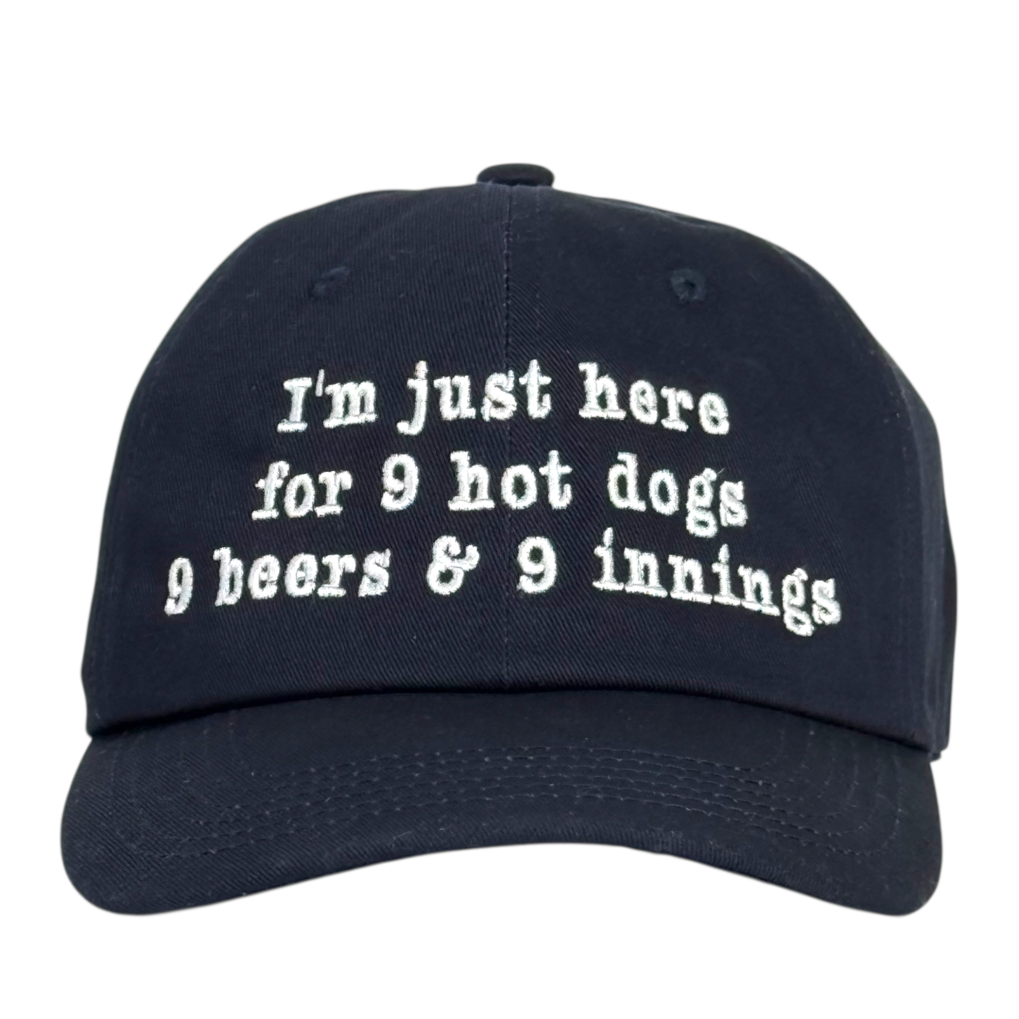 Funny Baseball Hat | 9 Hot Dogs 9 Beers 9 Innings Dad Cap – Old