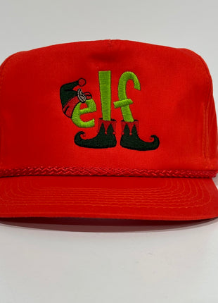 ELF RED ROPE SNAPBACK CAP HAT Custom Embroidered Christmas