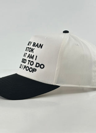 IF THEY BAN TIKTOK WHAT AM I SUPPOSED TO DO HAT Custom Embroidered