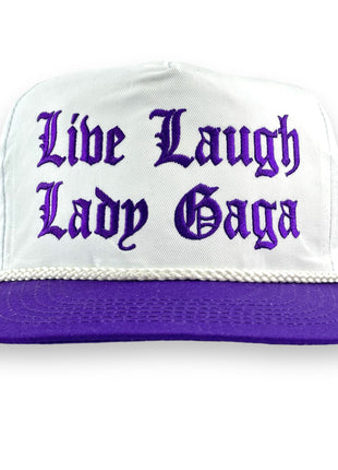 Live Laugh Lady Gaga Hat Custom Embroidered