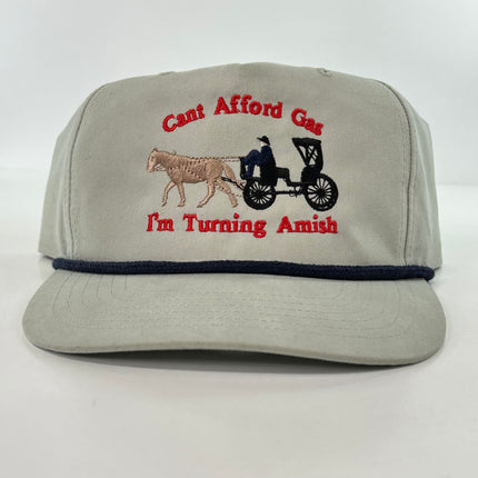 Cant Afford Gas Grandpa Rope SnapBack Cap Hat Custom Embroidered