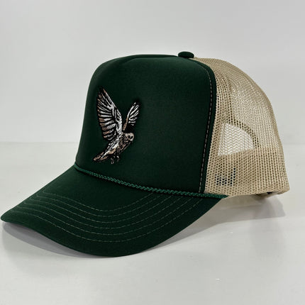 DOVE HUNTING HAT Khaki Mesh Green Foam Front SnapBack Trucker Cap Hat