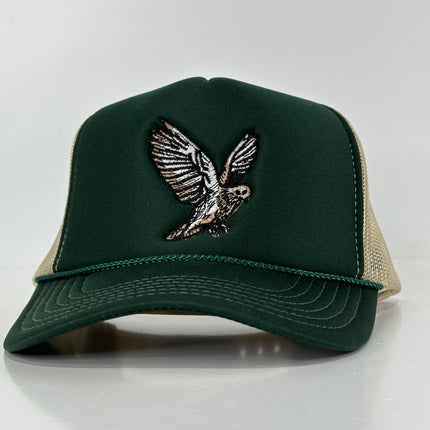 DOVE HUNTING HAT Khaki Mesh Green Foam Front SnapBack Trucker Cap Hat