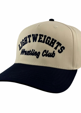 Lightweights Wrestling Club Cream/Navy Custom Embroidered Hat