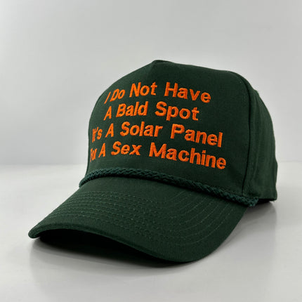 I DO NOT HAVE A BALD SPOT GREEN ROPE SNAPBACK HAT CAP Custom Embroidered ￼