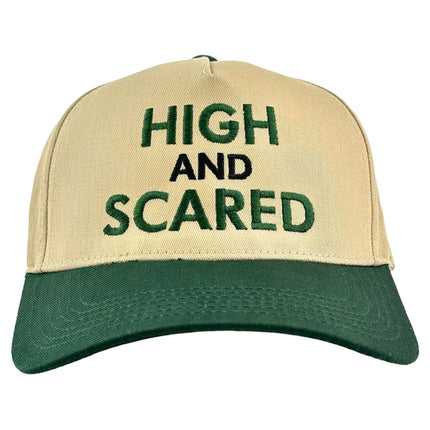 HIGH AND SCARED HAT Custom Embroidered