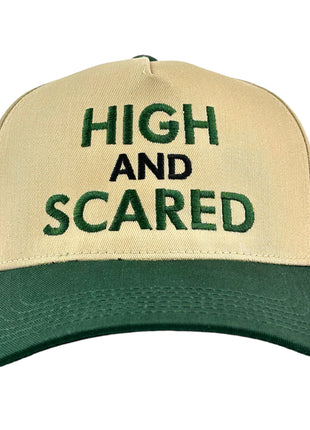 HIGH AND SCARED HAT Custom Embroidered