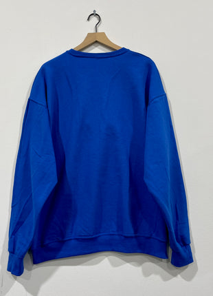 Currently Crying While Listening To The Divine Feminine Custom Embroidered Blue Sweatshirt UNISEX Crew Neck