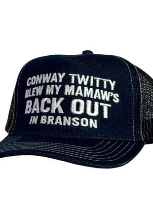 Conway Twitty Branson Hat Embroidered Adjustable Cap